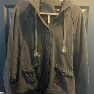 Women’s button down sweatshirt